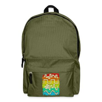 Synthesizer Synth Retro Wavefroms - Rucksack - Olivgrün - Vorne