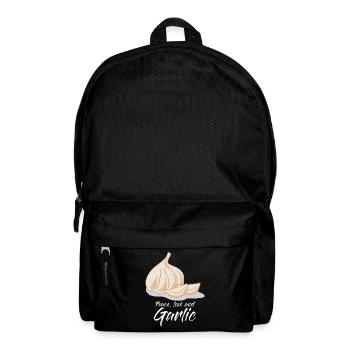 Knoblauch Knoblauchzehen Knobi - Rucksack - Schwarz - Vorne