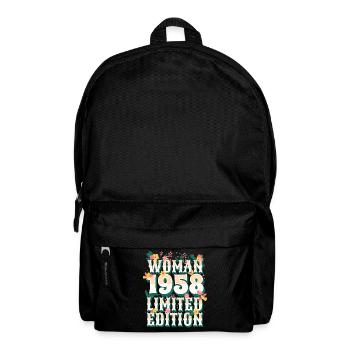 Birthday Woman born in 1958 Woman 65 years old - Backpack - black - Front