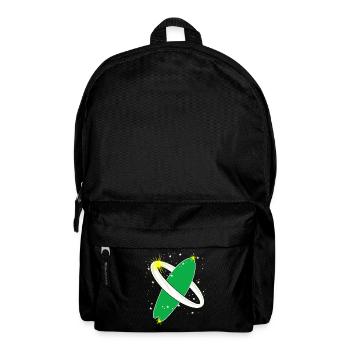 Surfboard im Weltraum Surfer - Rucksack - Schwarz - Vorne