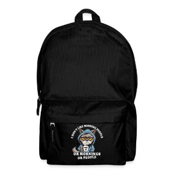 Morning grouch coffee drinker cat coffee - Backpack - black - Front