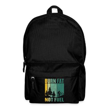 Fahrrad fahren Umweltschutz Sprit sparen Sport - Rucksack - Schwarz - Vorne