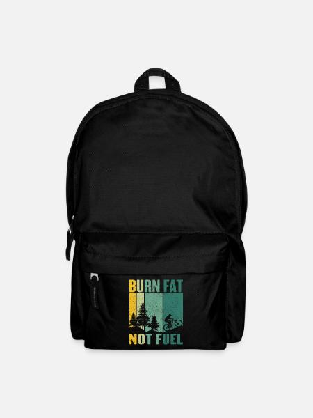 Fahrrad fahren Umweltschutz Sprit sparen Sport - Rucksack - Schwarz