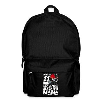 Ich bin 11 - Mädchen Rocker - Rucksack - Schwarz - Vorne