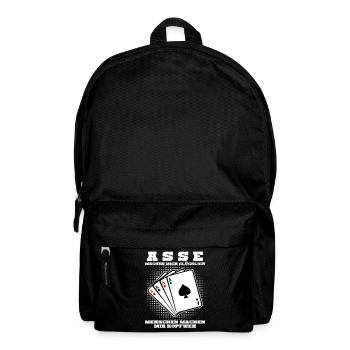 Poker Pokerspieler Pokerkarten - Rucksack - Schwarz - Vorne