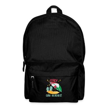Italy beach holiday by the sea Design beach motif - Backpack - black - Front