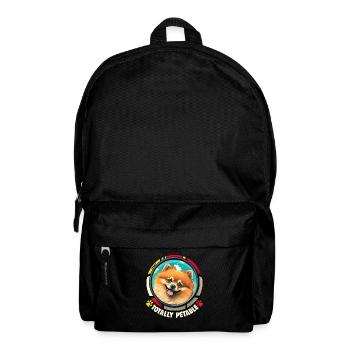 Chien disant Poméranie Cartoon Dog Lovers - Sac à dos - noir - Devant