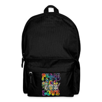 Hippie Gnomes Peace Tie Dye - Rucksack - Schwarz - Vorne