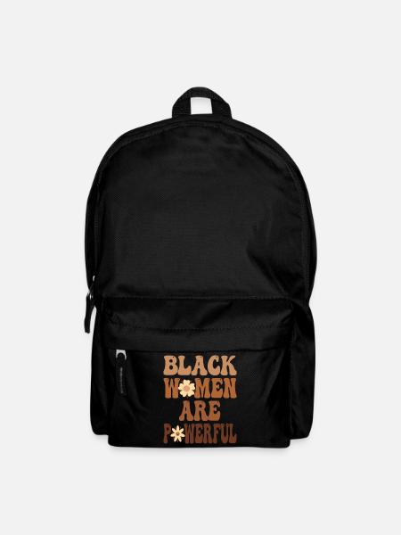 Black Women are Powerful Black History Month - Backpack - black