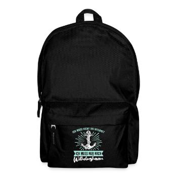 Wilhelmshaven Sprüche Wilhelmshavener Spruch - Rucksack - Schwarz - Vorne