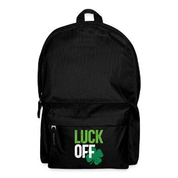 Luck Off Clover St Patricks Day - Backpack - black - Front