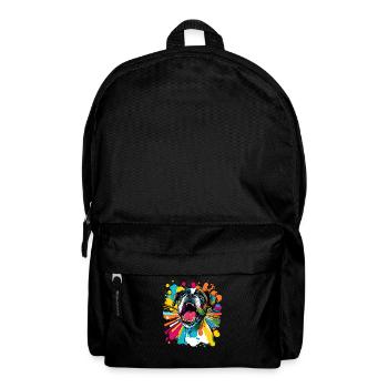 Dog Cartoon Boxer Design for Dog Lovers - Backpack - black - Front