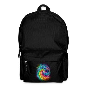 Hippie Peace Tie Dye - Rucksack - Schwarz - Vorne