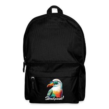 Stralsund holiday cool colorful seagull with sunglasses - Backpack - black - Front