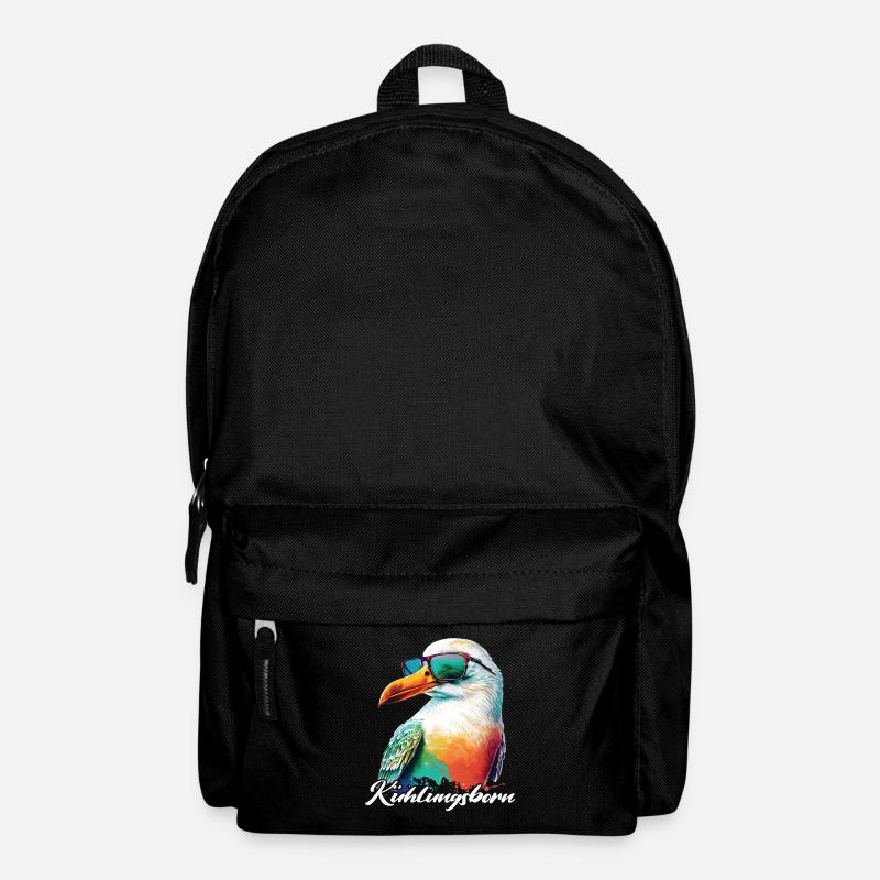Kühlungsborn Urlaub coole Möwe mit Sonnenbrille - Rucksack - Schwarz