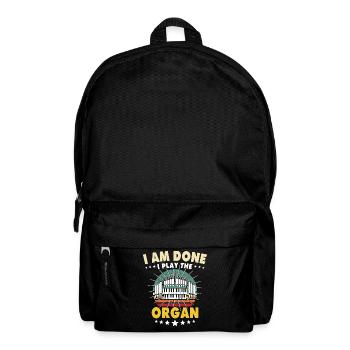 Kirchenorganist Organist Orgelspieler - Rucksack - Schwarz - Vorne