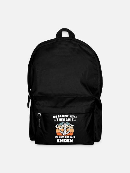 Lustige Emden Sprüche - Rucksack - Schwarz