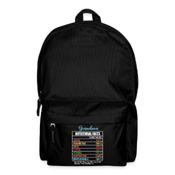 Grandma Nutritional Facts Grandparents' Day Funny - Backpack - black - Front