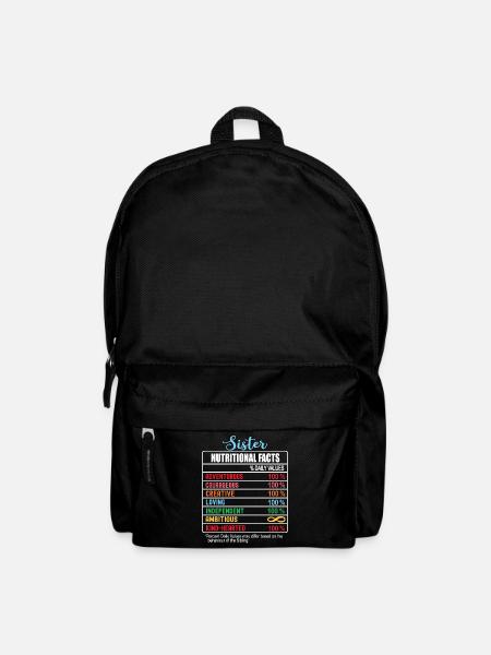 Sister Nutritional Facts National Sister's Day - Backpack - black