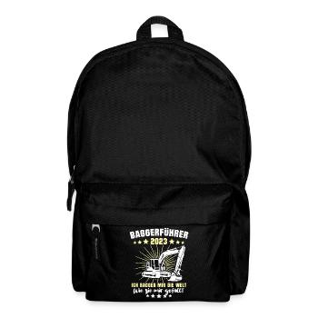 Excavator Operator 2023 Excavator Driver Excavator - Backpack - black - Front