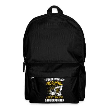 Baggerfahrer Bagger Fahren - Rucksack - Schwarz - Vorne