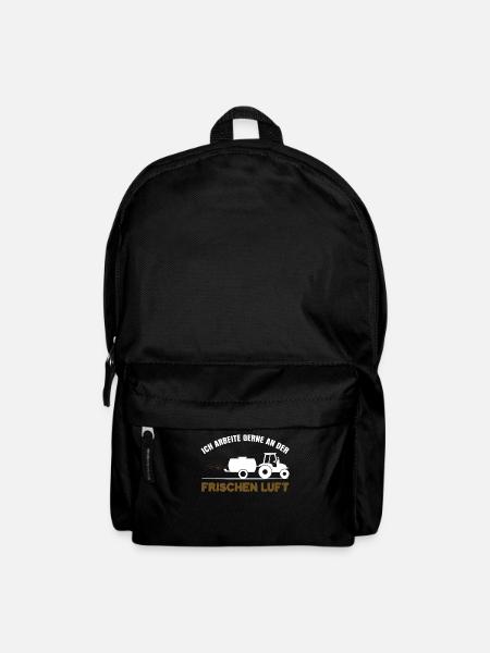 Traktor Gülle fahren Landwirt Bauer - Rucksack - Schwarz