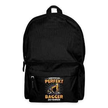 Baggerführer Bagger Baggerfahrer - Rucksack - Schwarz - Vorne