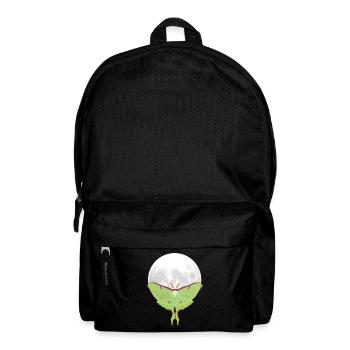 Actias luna - Nachtfalter vor Mond - Rucksack - Schwarz - Vorne
