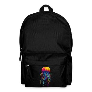 Regenbogen Qualle - Rucksack - Schwarz - Vorne