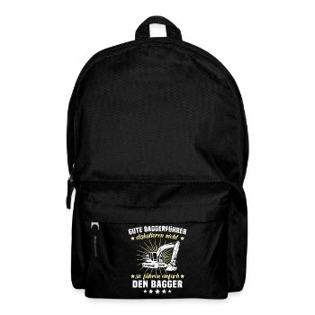 Bagger Baggerfahrer - Rucksack - Schwarz - Vorne