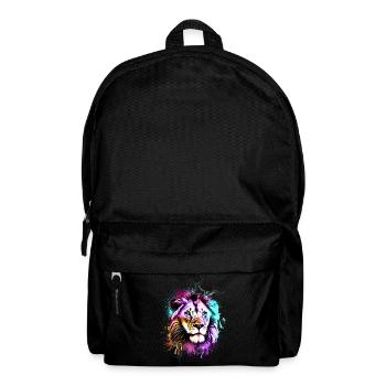 Löwe Bunt - Rucksack - Schwarz - Vorne