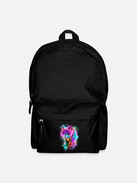 Katze Bunt - Rucksack - Schwarz