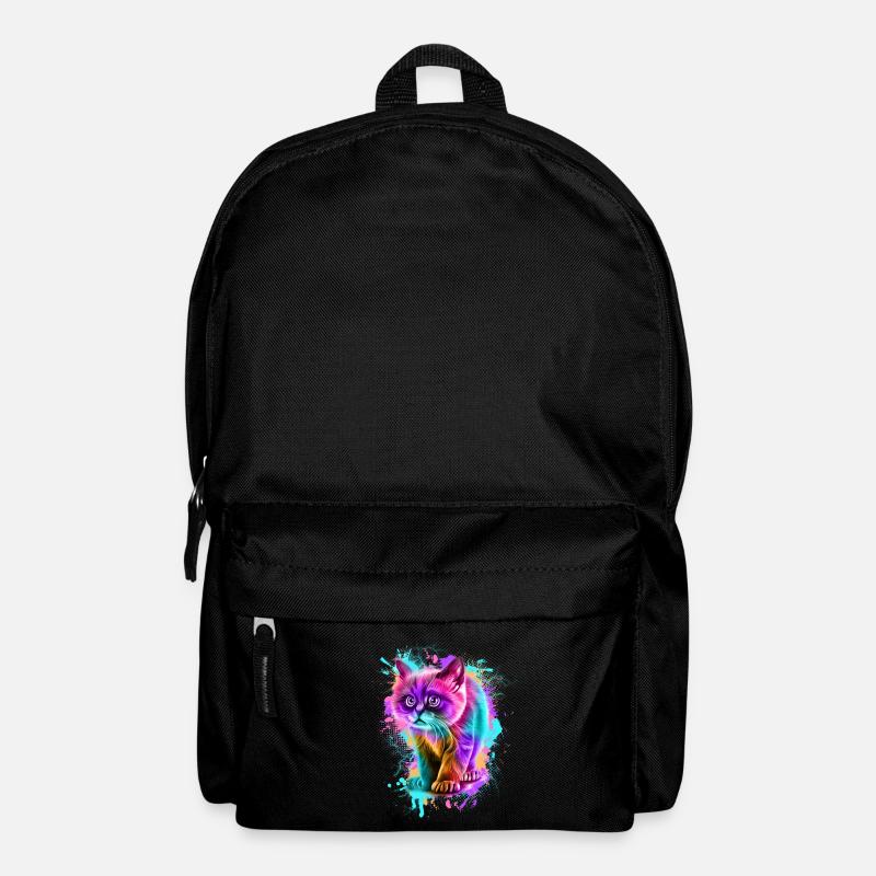Katze Bunt - Rucksack - Schwarz