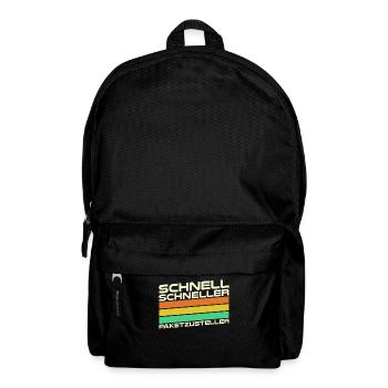 Paketbote Paketzusteller Paketdienst - Rucksack - Schwarz - Vorne