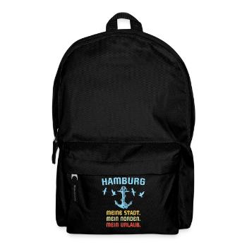 Hamburg Sprüche Hamburger Spruch - Rucksack - Schwarz - Vorne