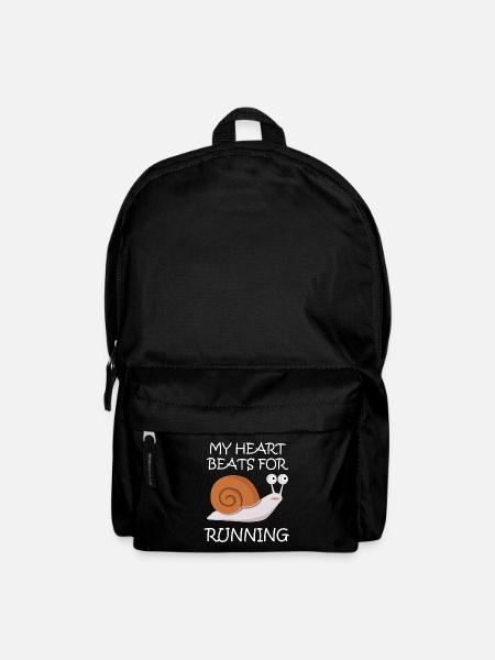 Laufen Sprinten Schnecke Laufsport - Rucksack - Schwarz