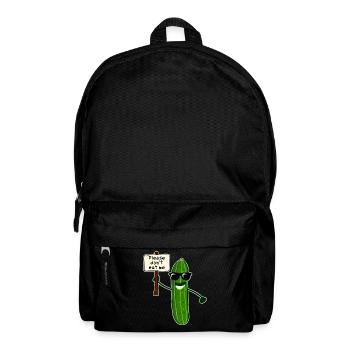 Gurke mit Sonnenbrille Gurken - Rucksack - Schwarz - Vorne