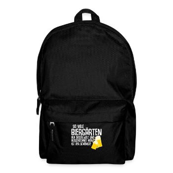 Der schönste Biergarten - Rucksack - Schwarz - Vorne