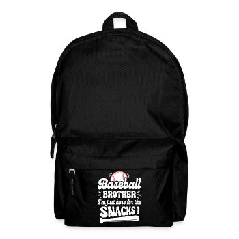 Humor brother supporter baseball - Backpack - black - Front