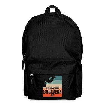 Bouldern Kletterer Klettern - Rucksack - Schwarz - Vorne
