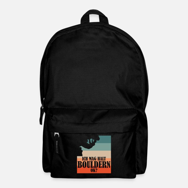 Bouldern Kletterer Klettern - Rucksack - Schwarz