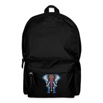 colorful elephant - Backpack - black - Front