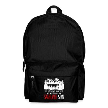 Saarland Spruch Saarländer - Rucksack - Schwarz - Vorne