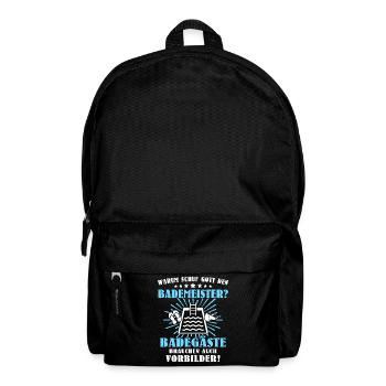 Schwimmmeister Bademeister - Rucksack - Schwarz - Vorne