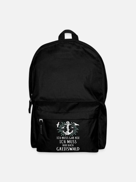 Greifswald Sprüche Greifswalder Spruch - Rucksack - Schwarz