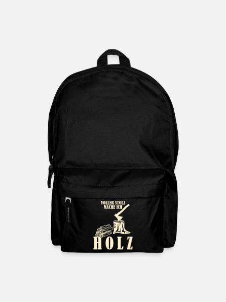 Brennholz Kamin Feuer Holz Feuerholz - Rucksack - Schwarz
