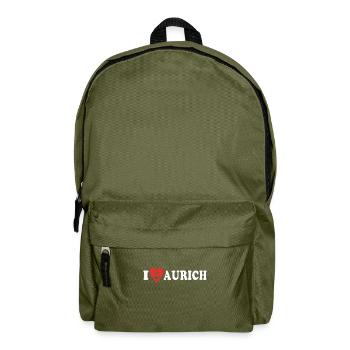 I Love Aurich Liebe - Backpack - olive green - Front