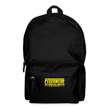 Jugendfeuerwehr Spruch Feuerwehr - Rucksack - Schwarz - Vorne