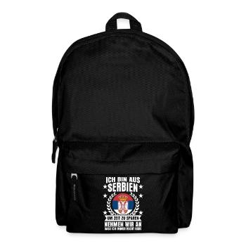 Serbien Spruch serbische Flagge - Rucksack - Schwarz - Vorne