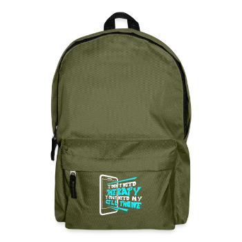 Cellphone Mobile Phone - Backpack - olive green - Front